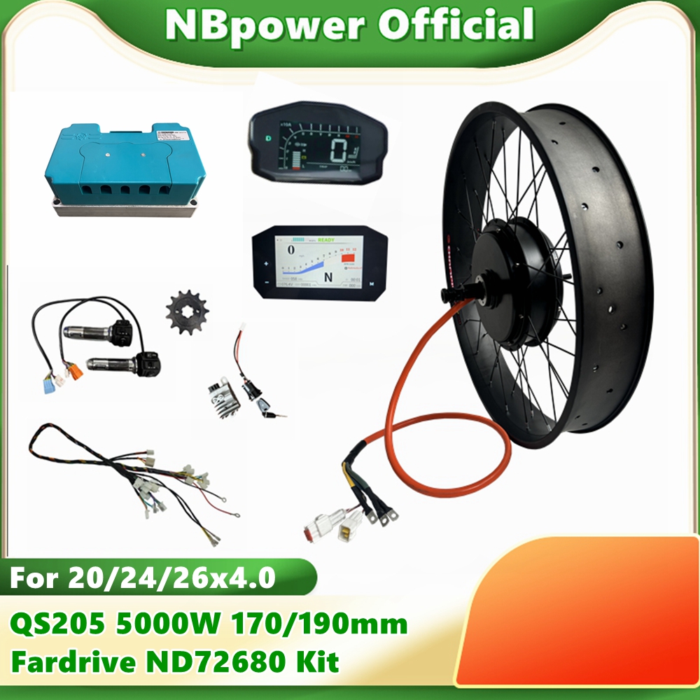 NBpower QS205 72V 5000W 170/19 - огляд і ціна 72V 5000W Hub Motor Kit