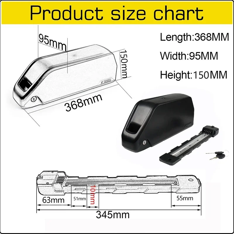 E bike cham-rider 36v 48v 52v  - огляд і ціна Electric Bicycle Battery 72V 30Ah